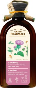 GREEN PHARMACY Szampon przeciw wypadaniu włosów Łopian i Białka pszenicy 350 ml 1