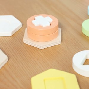 Classic World Sorter Montessori Kształtów i Kolorów Układanka Wieża 5