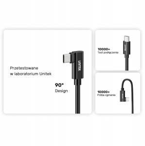Kabel USB Unitek USB-C - USB-C 5 m Czarny (C14094ABK01-5M) 8
