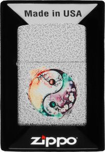 Zestaw ZIPPO Zapalniczka WATERCOLOR YIN YANG DESIGN Prezentowy No1 2