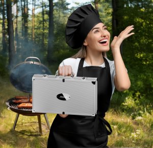 Zestaw sztućce do GRILLA BBQ STILHOFF akcesoria 39szt 33+walizka+5xmata 3