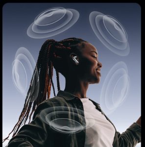 Słuchawki bezprzewodowe AWEI TP100 ENC   Bluetooth 5.4 TWS + stacja dokująca czarny 13