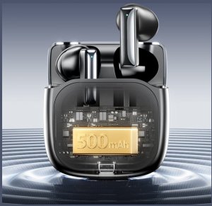 Słuchawki bezprzewodowe AWEI TP100 ENC   Bluetooth 5.4 TWS + stacja dokująca czarny 5