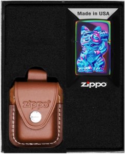 Zestaw ZIPPO Zapalniczka LUCKY CAT DESIGN Prezentowy No4 1