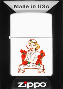Zestaw ZIPPO Zapalniczka TATTO NURSE DESIGN Prezentowy No4 2