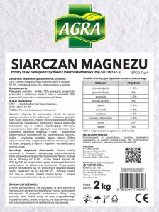 Agrecol Siarczan magnezu 2kg nawóz magnezowo-siarkowy, łatwo rozpuszczalny 3