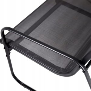 Zestaw mebli ogrodowych czarny Sofa, 2 fotele, stolik Na taras i do ogrodu 5