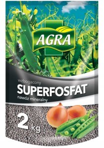 Agrecol Nawóz Superfosfat granulowany 2kg skoncentrowany fosforowy wapń siarka 2