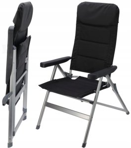 Krzesło ogrodowe składane 6-pozycyjne z aluminiową 2
