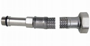 Wąż w oplocie do baterii 30cm 1/2''x10 Stal nierdzewna Srebrny 2