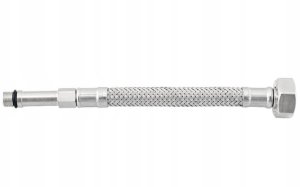 Wąż w oplocie do baterii 60cm 3/8''x10 Stal nierdzewna Srebrny 1
