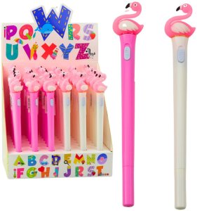 Długopis Świecący Różowy Flaming Niebieski Tusz 0.7mm Mix LEAN 1