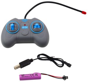 Autobus Policyjny Przegubowy Zdalnie Sterowany RC Światła Szary 1:32 LEAN Toys 4