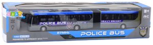 Autobus Policyjny Przegubowy Zdalnie Sterowany RC Światła Szary 1:32 LEAN Toys 5