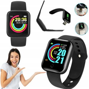 QIKtech Smartwatch  KROKOMIERZ TĘTNO ALERTY Bluetooth Polskie Menu (czarny) 2