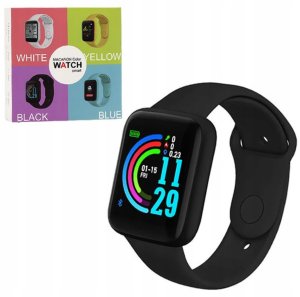 QIKtech Smartwatch  KROKOMIERZ TĘTNO ALERTY Bluetooth Polskie Menu (czarny) 3