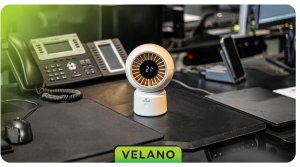 WENTYLATOR BIURKOWY AKUMULATOROWY WIATRAK STOŁOWY BEZPRZEWODOWY CICHY USB-C 11