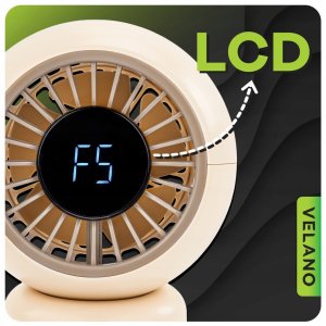 WENTYLATOR BIURKOWY AKUMULATOROWY WIATRAK STOŁOWY BEZPRZEWODOWY CICHY USB-C 12