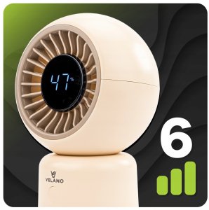 WENTYLATOR BIURKOWY AKUMULATOROWY WIATRAK STOŁOWY BEZPRZEWODOWY CICHY USB-C 5