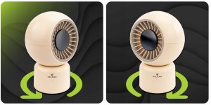 WENTYLATOR BIURKOWY AKUMULATOROWY WIATRAK STOŁOWY BEZPRZEWODOWY CICHY USB-C 8