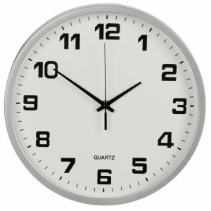 Zegar ścienny duży nietykający cichy 30 cm okrągły wskazówkowy sekundnik 1