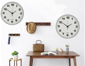 Verk Zegar ścienny duży nietykający cichy 30 cm okrągły wskazówkowy sekundnik 9