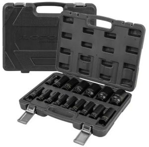 Zestaw nasadek udarowych głębokich 1/2" 16el. (6-kątnych) (10-32mm) (36mm 12-kątna) 2