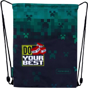 Worek plecak na buty obuwie kapcie 33x40cm Minecraft Do Your Best AD1 ASTRA 1
