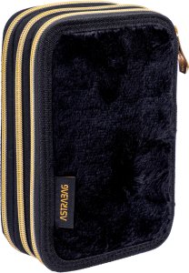 Piórnik potrójny wyposażenie 46el Jumbo futrzany kotek Fluffy Kitty ASTRA 8