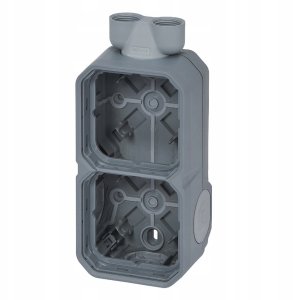 Legrand PLEXO55 underlag med 2xM20 forskruning 4 modul grå 3