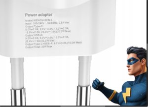 Oryginalna Szybkie Ładowanie PD 30W ! WENOM GEN 3 Ładowarka USB-C + USB-A 15