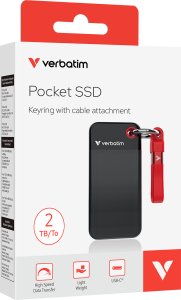 Verbatim Pocket SSD USB 3.2 2TB Black/Red 32196 2