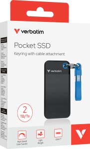 Verbatim Pocket SSD USB 3.2 2TB Black/Blue 32195 2