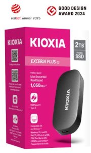 KIOXIA EXCERIA PLUS G2 2000GB Portable SSD USB 3.2 Gen2 Type C 2