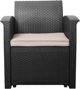 Zestaw mebli ogrodowych komplet technorattan sofa fotele stolik taras ogród 5