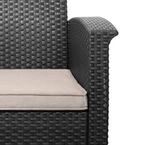Zestaw mebli ogrodowych komplet technorattan sofa fotele stolik taras ogród 8