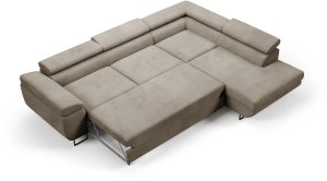 Duży Narożnik OKTAVIO zagłówki regulowane funkcja spania , SZTRUKS poso 03 6