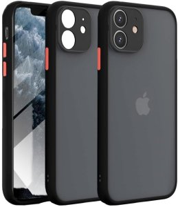 Etui matowe Supero do iPhone 11, czarno-półprzezroczyste 1
