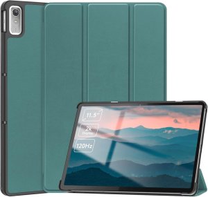 Etui z klapką Supero do Lenovo TAB P11 2GEN 11.5 TB350FU/TB350XU, ciemnozielone 1