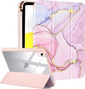 Etui Supero do Apple iPad 10.9 2022/11 2025 Smart Pencil, różowo-kolorowe 1