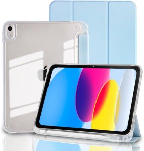 Etui Supero do Apple iPad 10.9 2022 / iPad 11 2025 Clear Pencil, przezroczysto-niebieskie 1