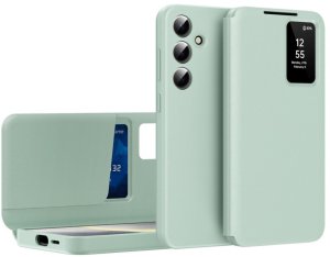 Etui z klapką Smart View Supero do Samsung Galaxy S24 FE, miętowe 1