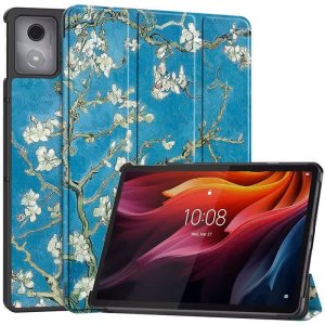 Etui ochronne Supero do Lenovo Tab K11 Plus TB352FU, niebieskie z kwiatami 1