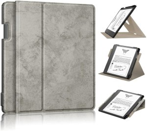 Etui na czytnik Supero z klapką do Amazon Kindle Scribe 10.2, szare 1