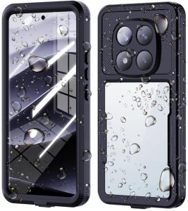 Etui wodoszczelne Supero do Xiaomi Redmi Note 14 Pro, przezroczysto-fioletowe 1