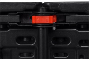 Duży stół składany ogrodowy cateringowy bankietowy rattan walizka 180cm czarny 4