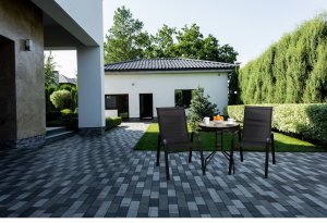 Stolik szklany kawowy na balkon taras patio okrągły czarny 3