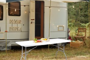 Duży stół składany jak walizka ogrodowy cateringowy bankietowy 180 cm 8