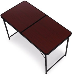 Stolik turystyczny stół składany ogrodowy walizka z uchwytem do przenoszenia i regulacją wysokości i zestawem 4 krzesełek 120x60x70 cm bordowy 12