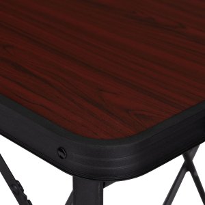 Stolik turystyczny stół składany ogrodowy walizka z uchwytem do przenoszenia i regulacją wysokości i zestawem 4 krzesełek 120x60x70 cm bordowy 7